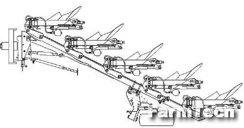 Плуг 3-5-ти корпусной навесной полнооборотный Rabe Albatros HA 120 MS
