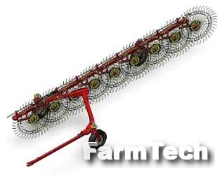 Грабли линейные колёсно-пальцевые Tonutti T9-3GW