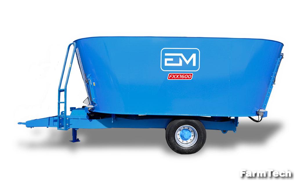 Смеситель-кормораздатчик вертикальный двухшнековый EUROMILK RINO FXX FXX S 1400 HD